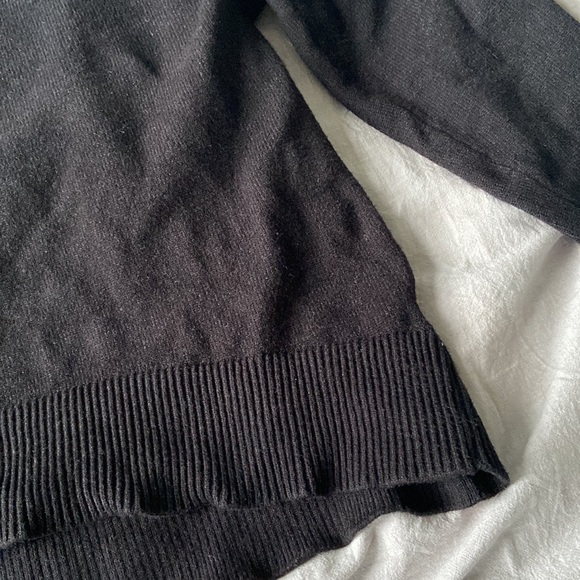 Oak + Fort Mockneck Black Knit Sweater - Picture 4 of 4